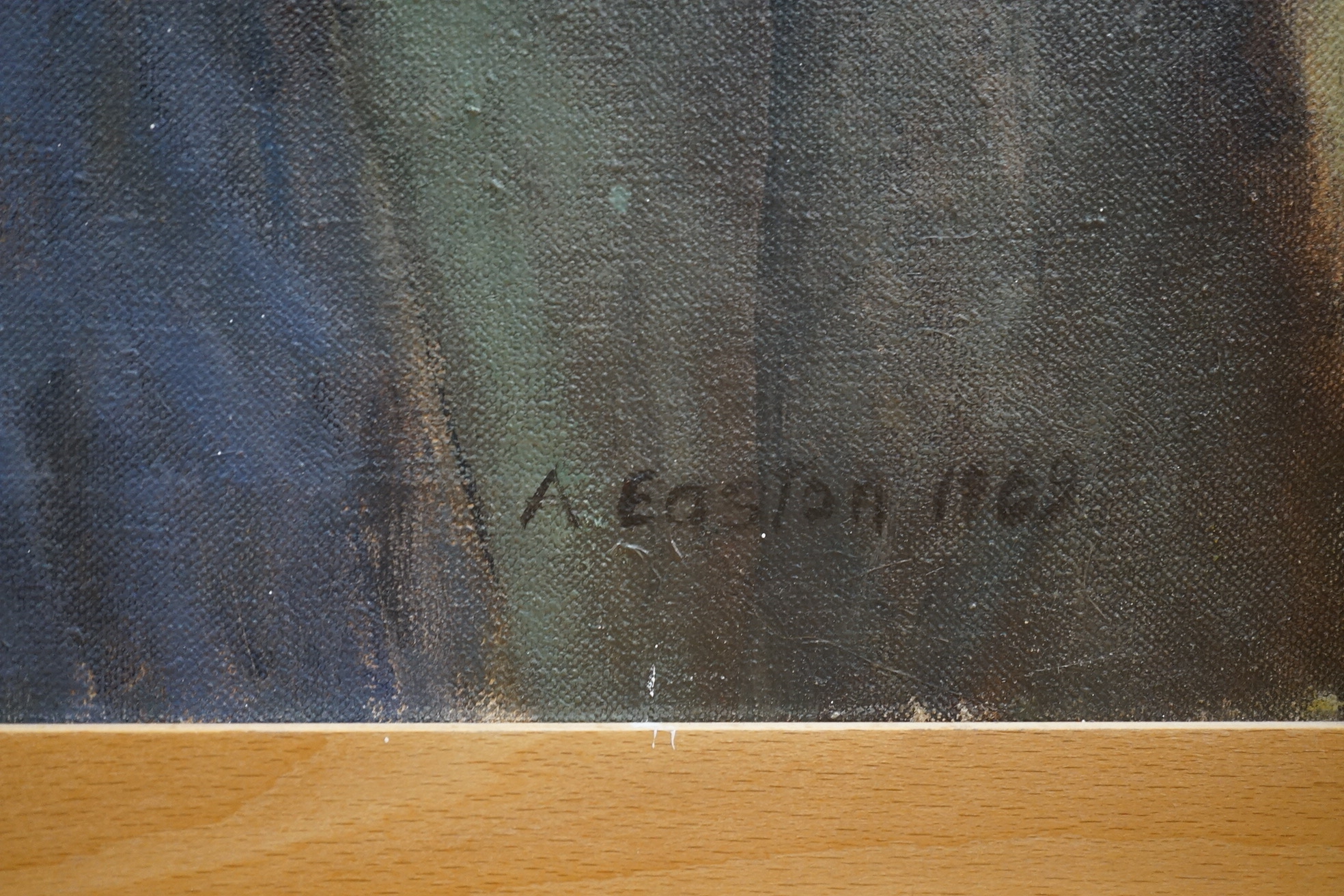 Arthur Frederick Easton ROI (1939-2024), oil on canvas, Head and shoulders portrait of a man, signed and inscribed ‘’Bill’’, dated 1969, 54 x 44cm. Condition - good